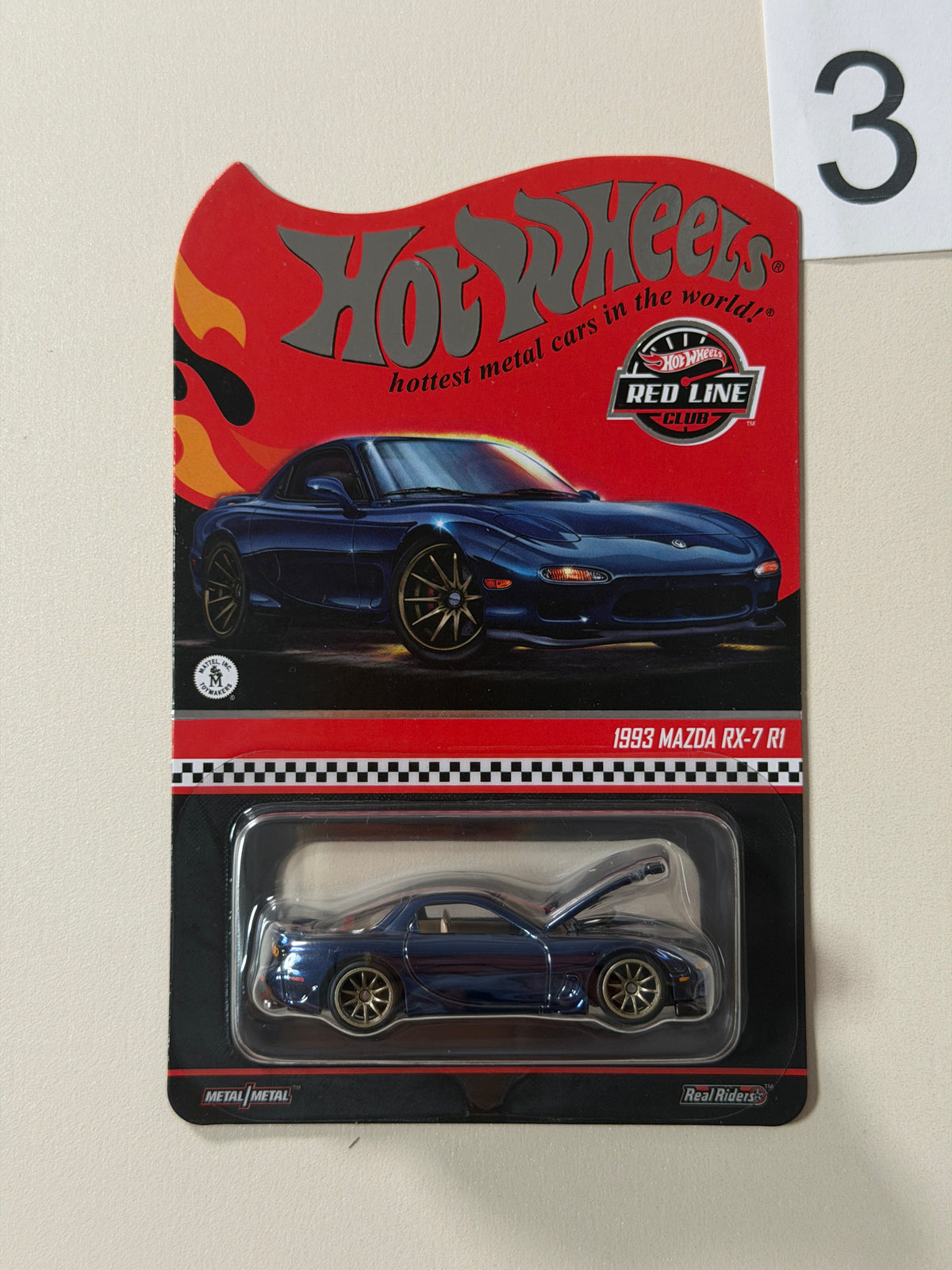 Hot Wheels RLC 1993 Mazda RX-7 R1 blau #3