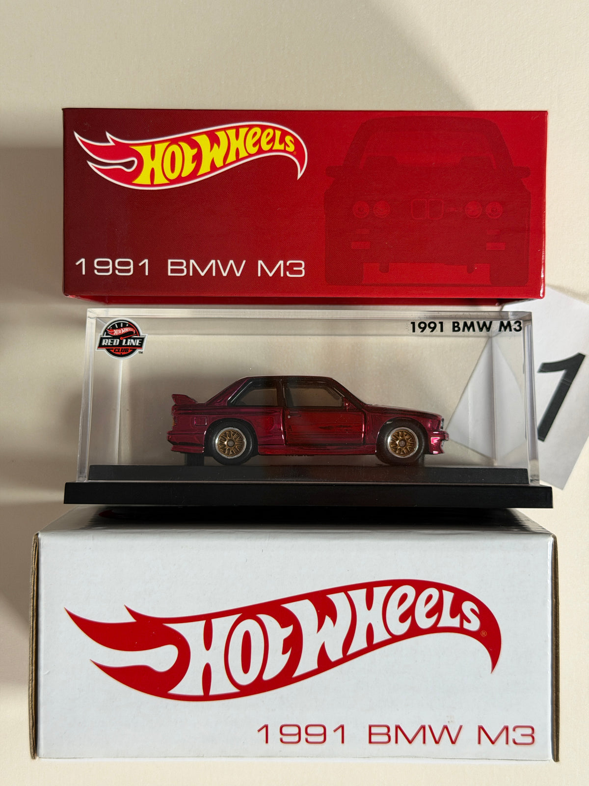 Hot Wheels RLC 1991 BMW M3 czerwony #1