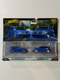 Hot Wheels PREMIUM 2-pack 2004 Volkswagen Golf R32 mk4 + Volkswagen Golf mk7