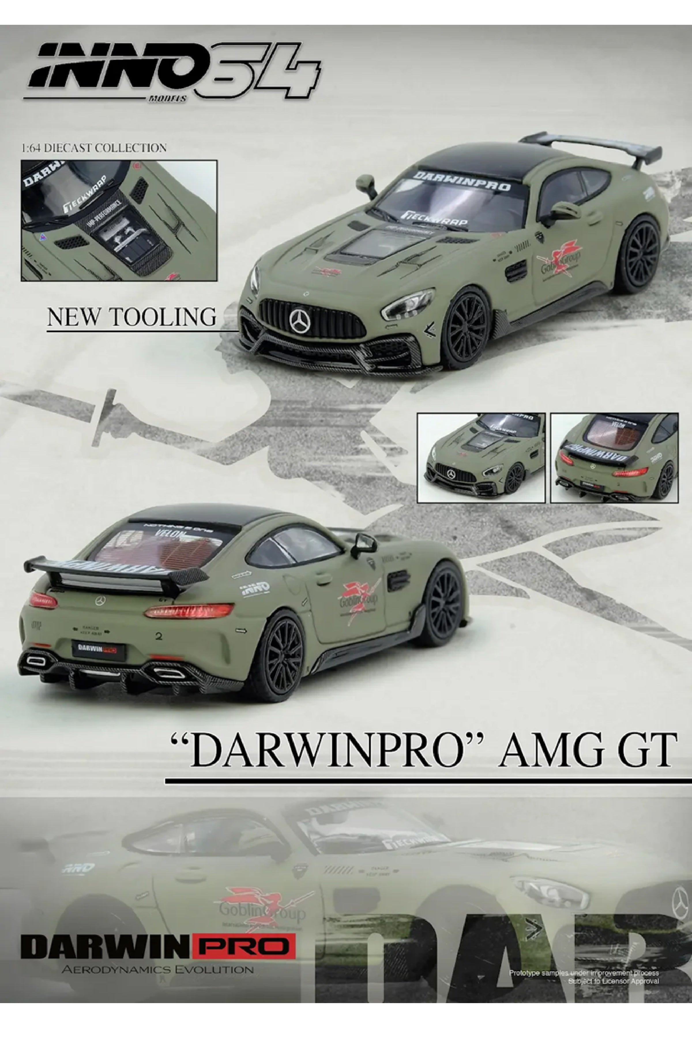 Preorder Inno64 Darwin Pro AMG GT zielony mat