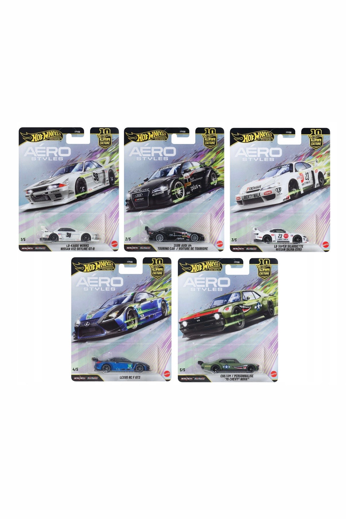 Preorder Hot wheels premium Aero Styles Set