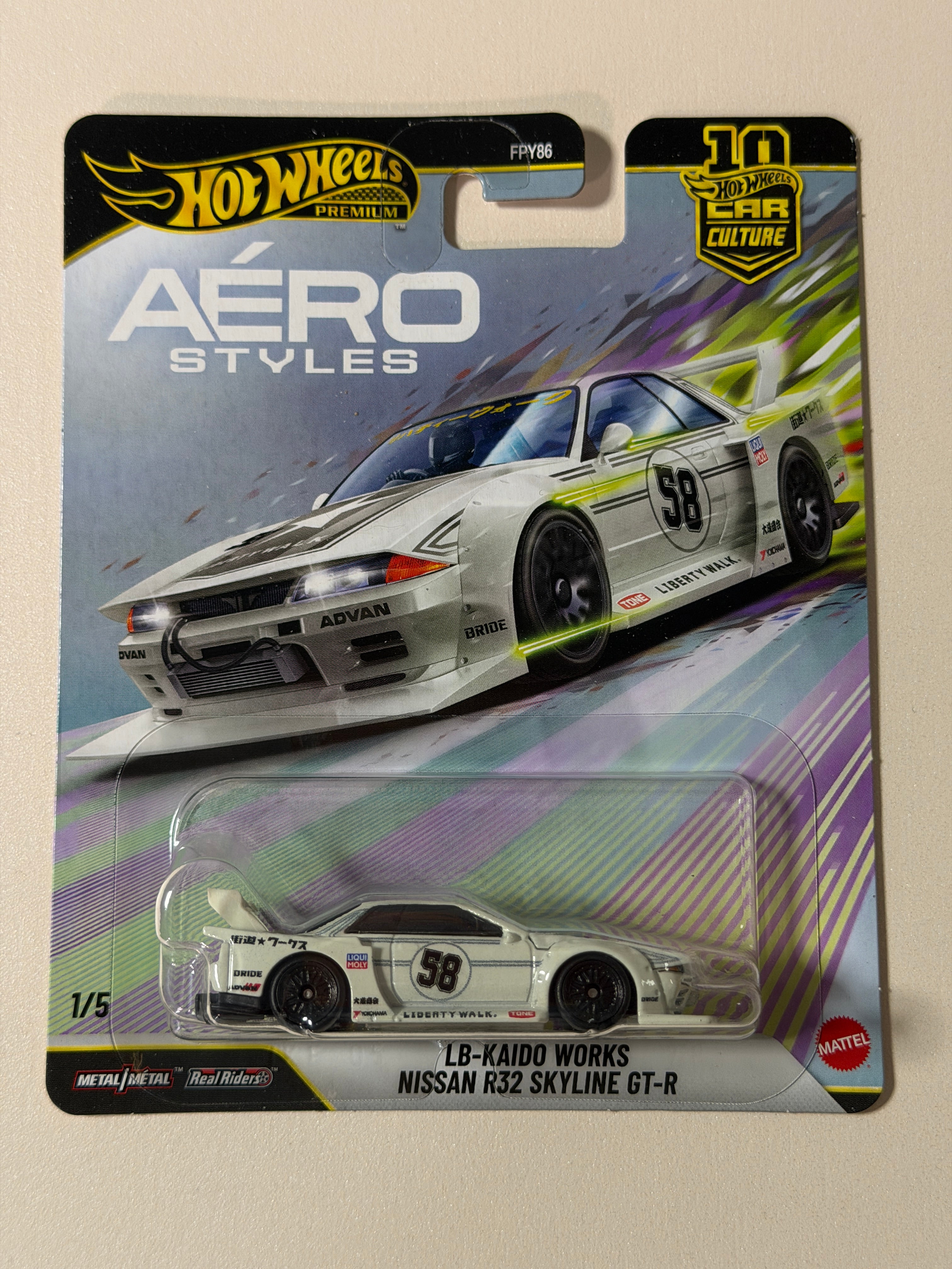 Hot Wheels PREMIUM Car Culture LB-Kaido Works Nissan R32 Skyline GT-R