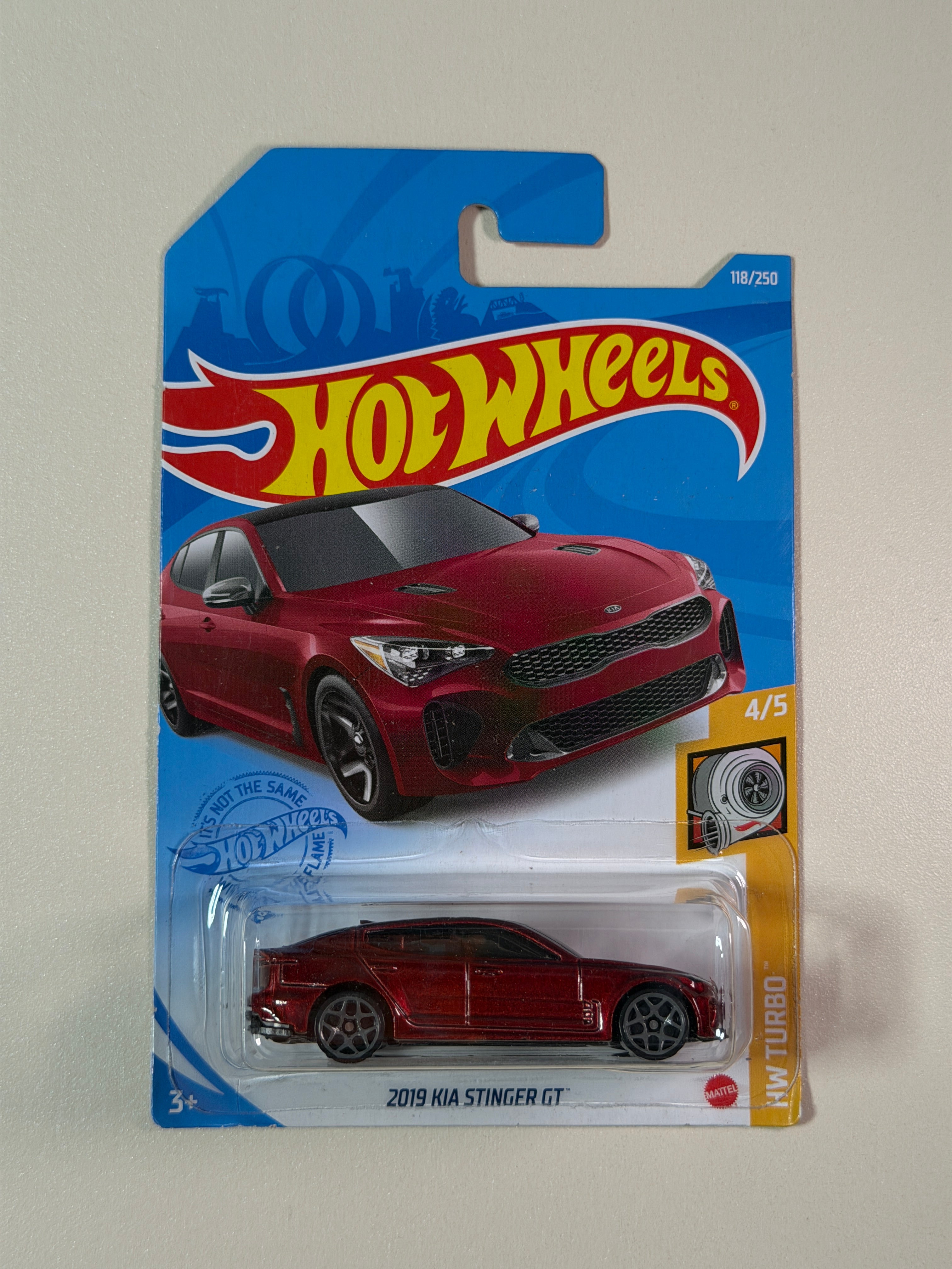 Hot Wheels 2019 Kia Stinger GT czerwony