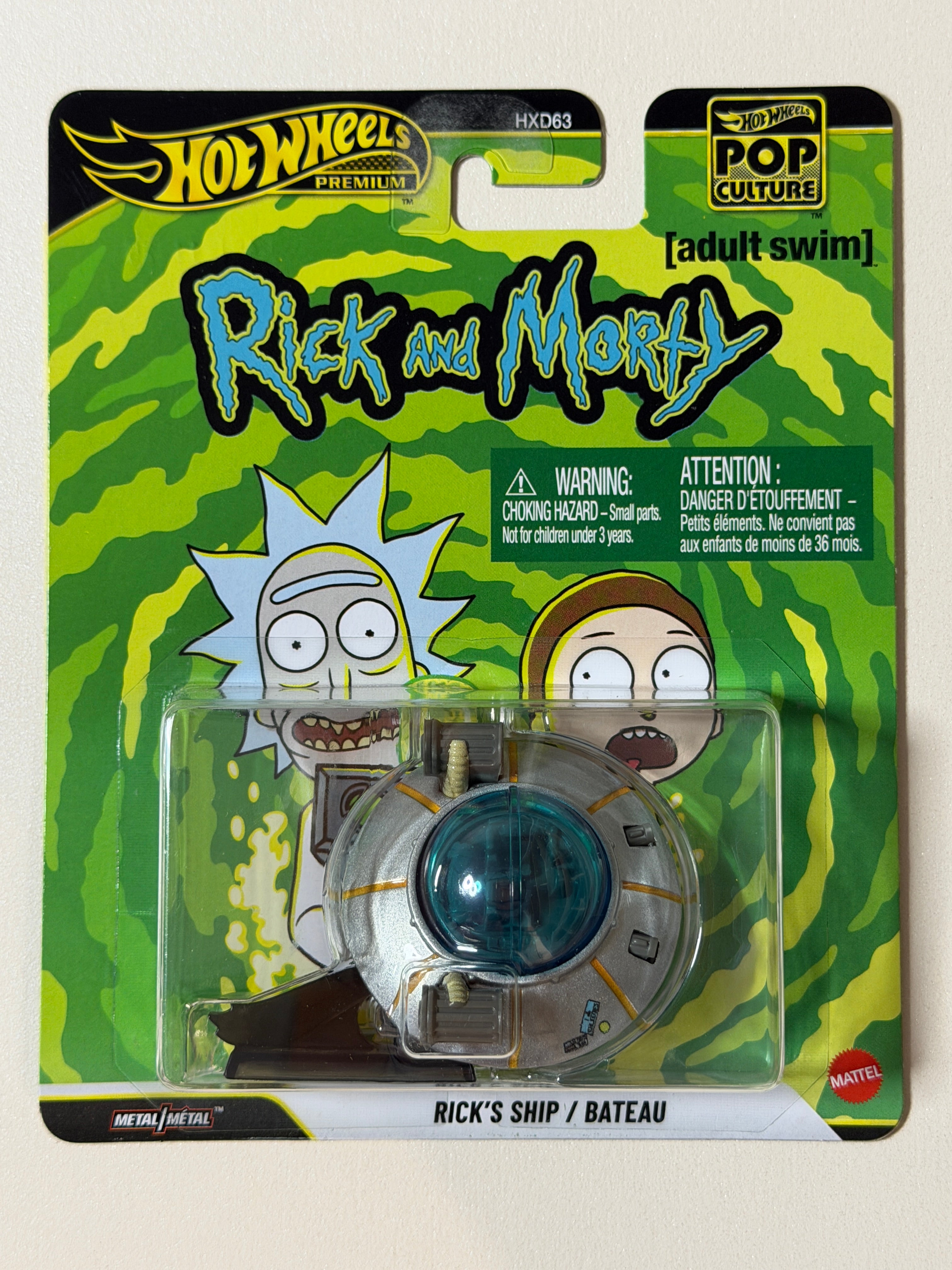 Hot Wheels PREMIUM Pop Culture Rick's Ship / Bateau Rick and Morty