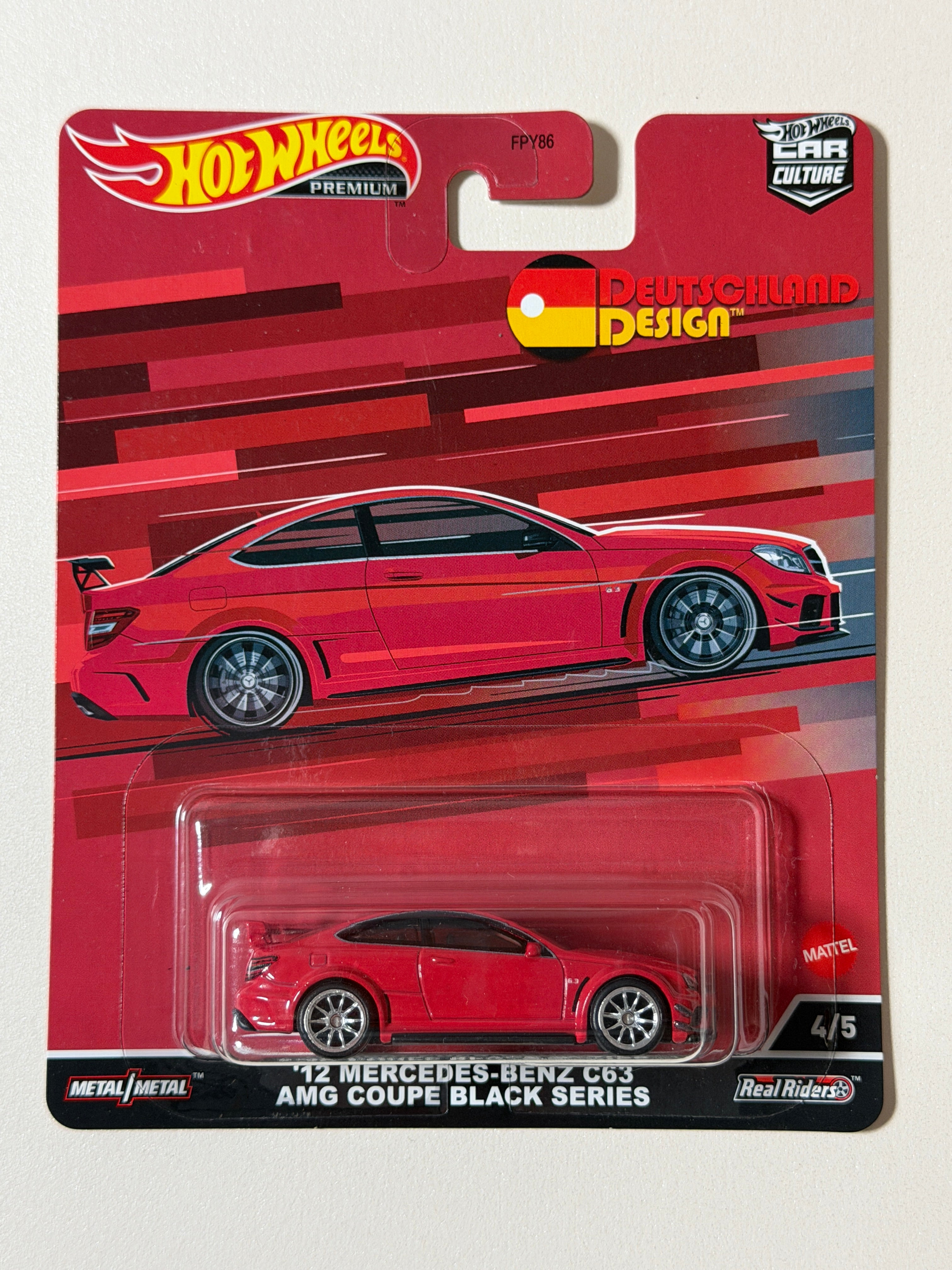 Hot Wheels PREMIUM Car Culture 12 Mercedes-Benz C63 AMG Coupe Black Series