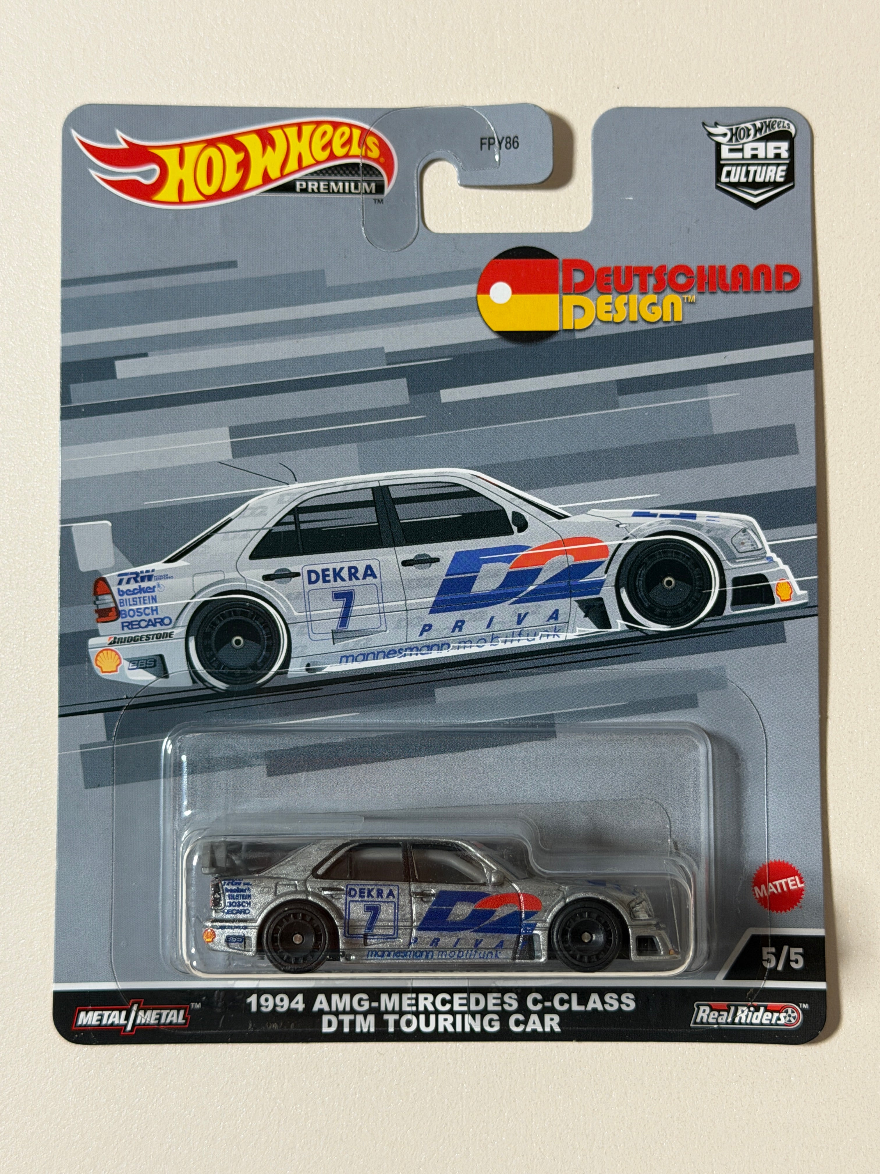 Hot Wheels PREMIUM Car Culture 1994 AMG-Mercedes C-Class DTM Touring Car