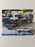Hot Wheels PREMIUM Team Transport 63 Chevy Nova + 88 Chevy Silverado 3500