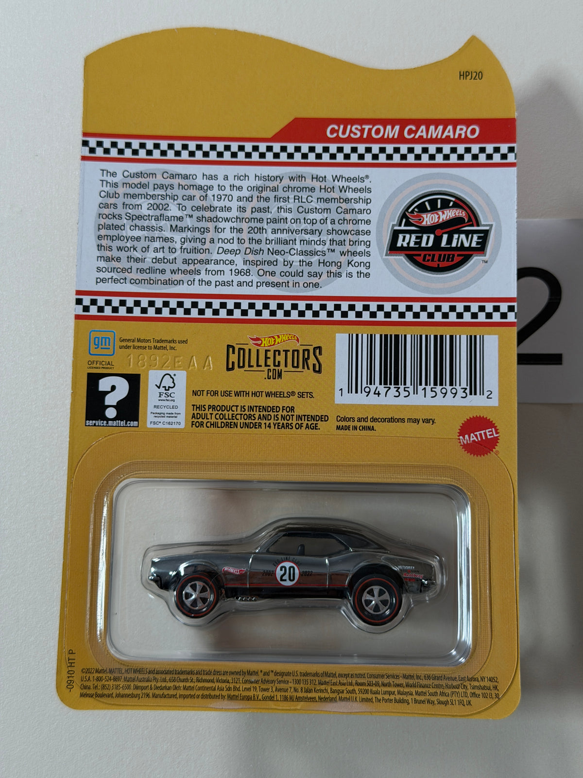 Hot Wheels RLC Custom Camaro Holo Chase #1