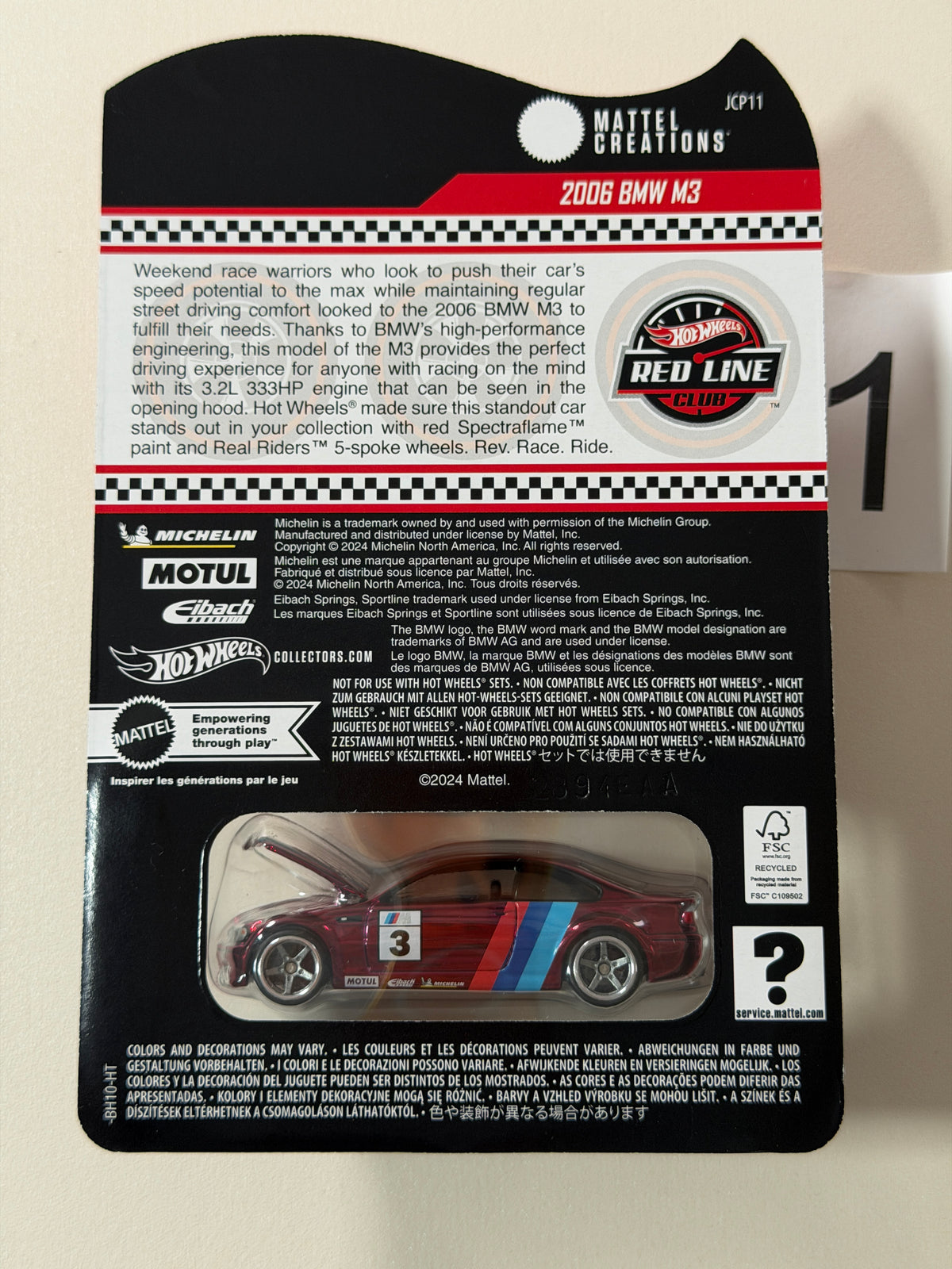 Hot Wheels RLC 2006 BMW M3 rot #1