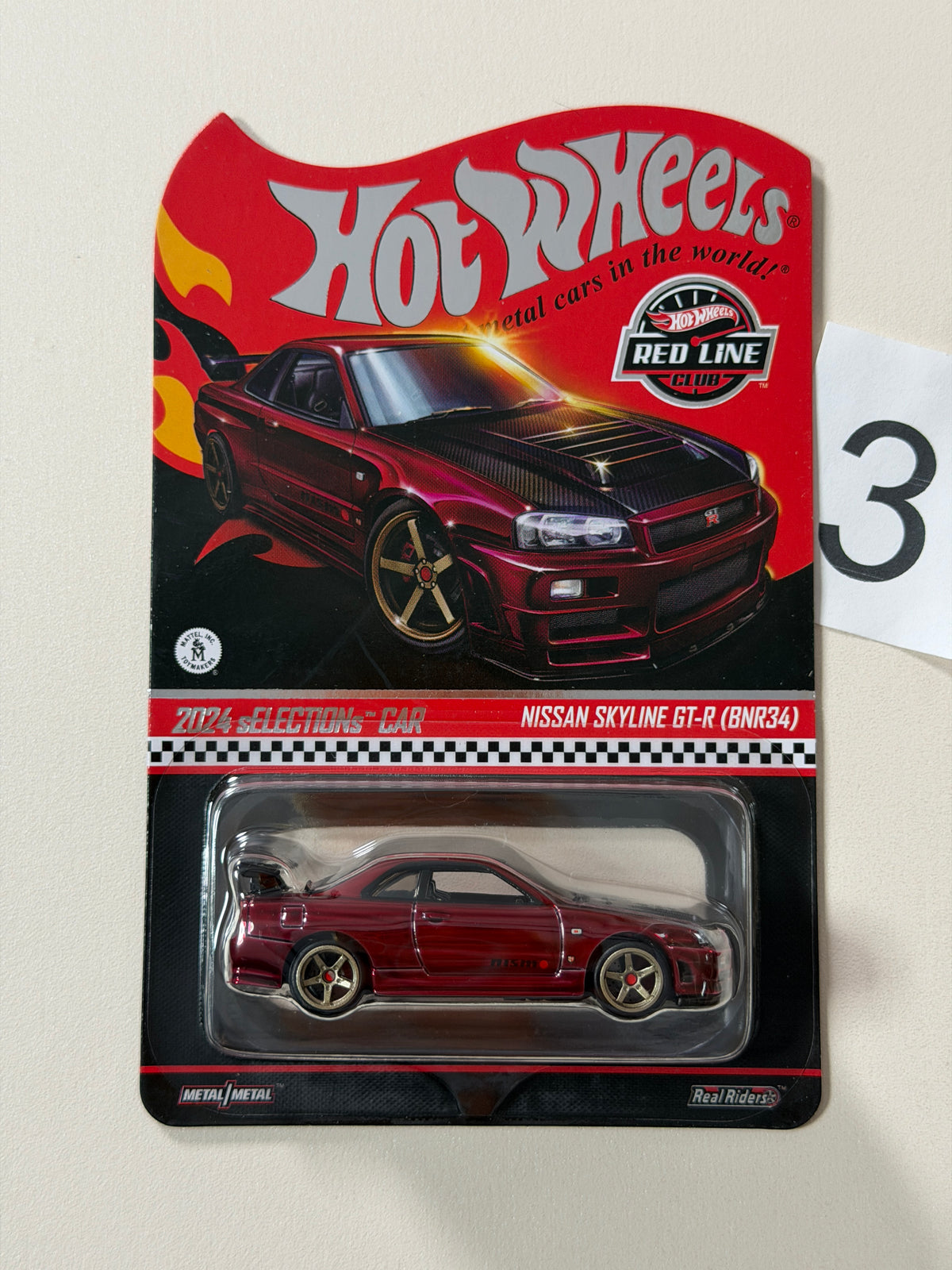Hot Wheels RLC Nissan Skyline GT-R (BNR34) Burgundy #3