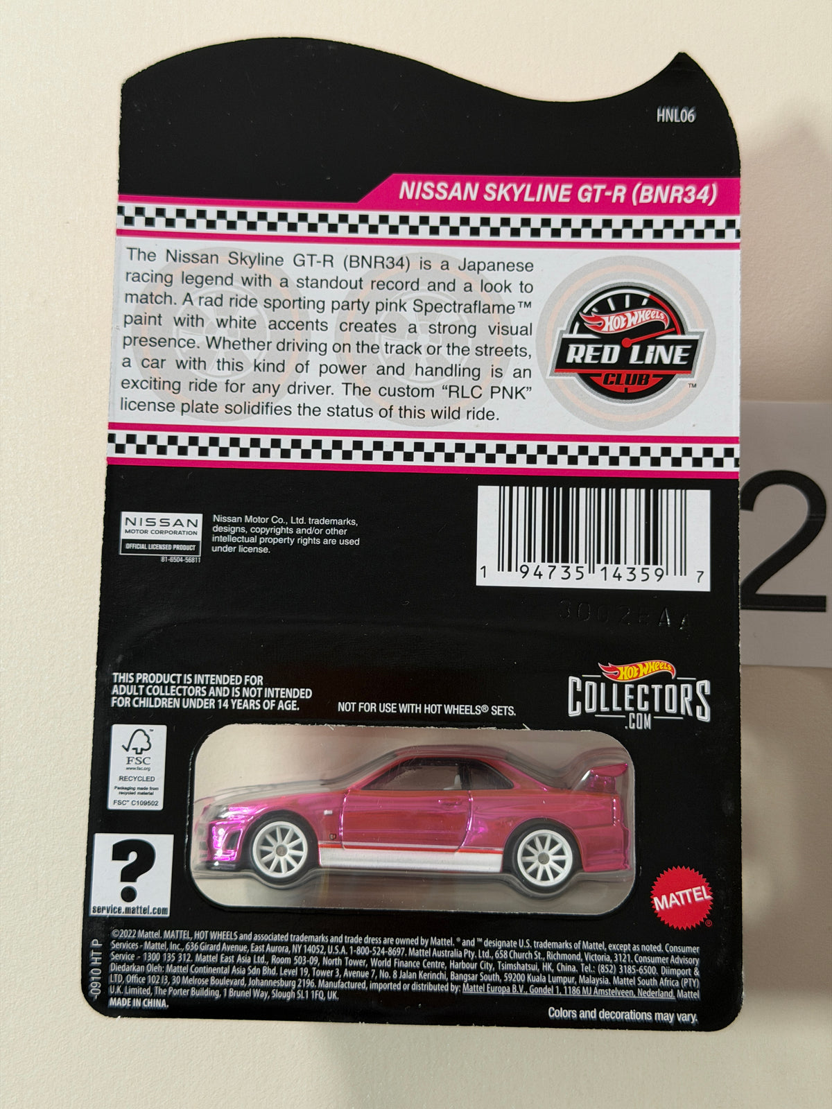 Hot Wheels RLC Nissan Skyline GT-R (BNR34) Pink Party #2