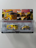 Hot Wheels PREMIUM 2-pack Volkswagen T1 Panel Bus + Custom Volkswagen Beetle Mooneyes