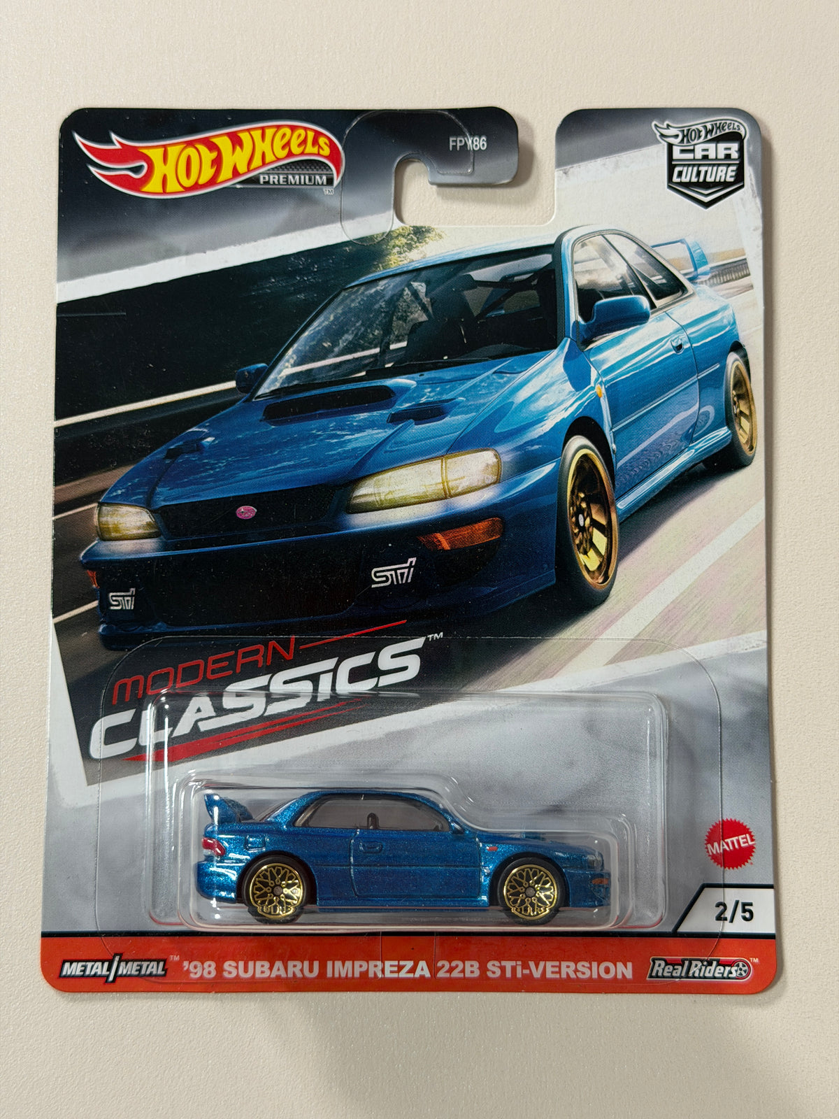 Hot Wheels PREMIUM Car Culture 98 Subaru Impreza 22B STi-Version
