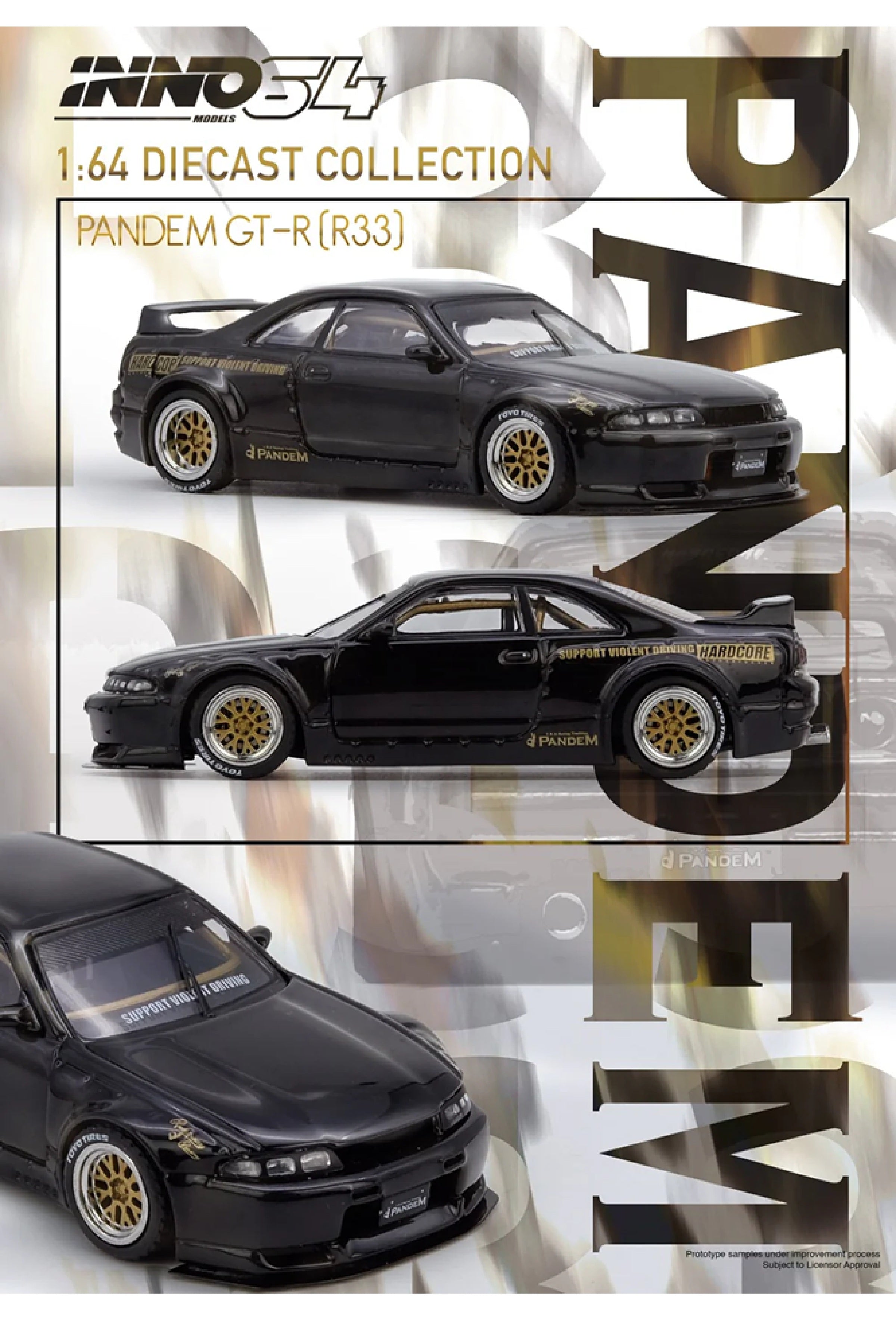 Preorder Inno64 Nissan Pandem GT-R (BCNR33) czarny