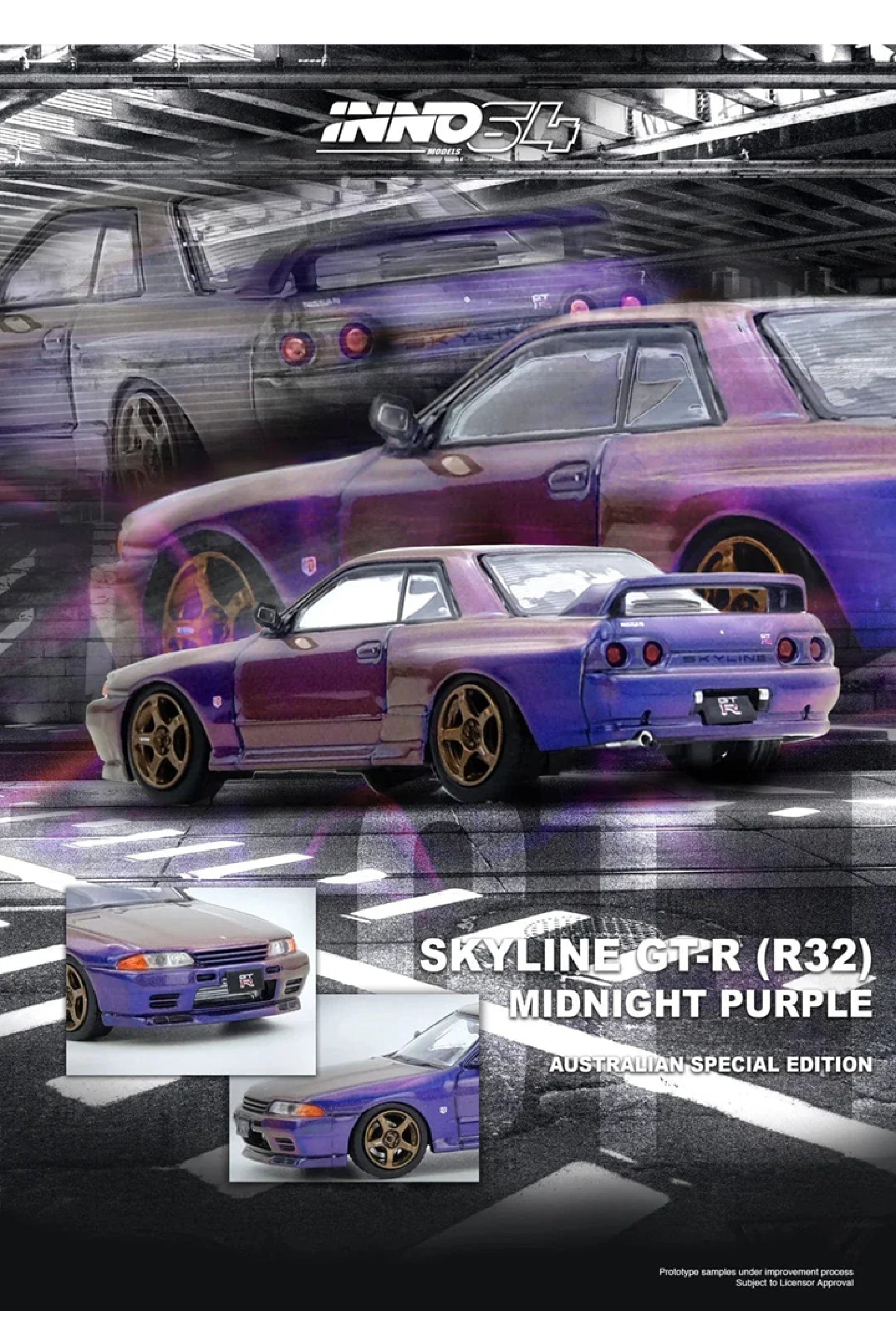 Preorder Inno64 Nissan Skyline GT-R (R32) Australia Special Edition *Limited Edition* midnight purple