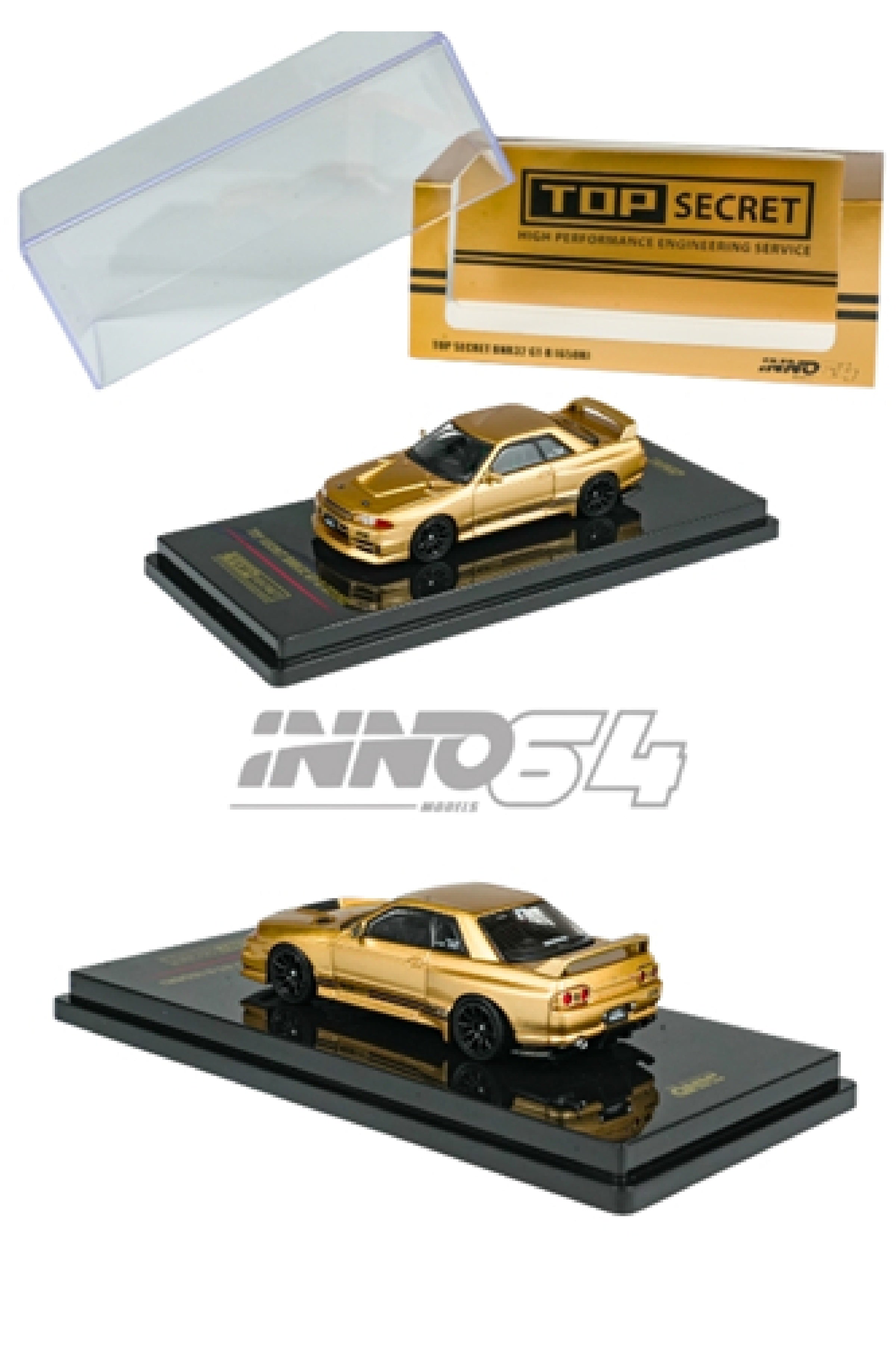 Preorder Inno64 Nissan Top Secret BNR32 GT-R (650R) złoty