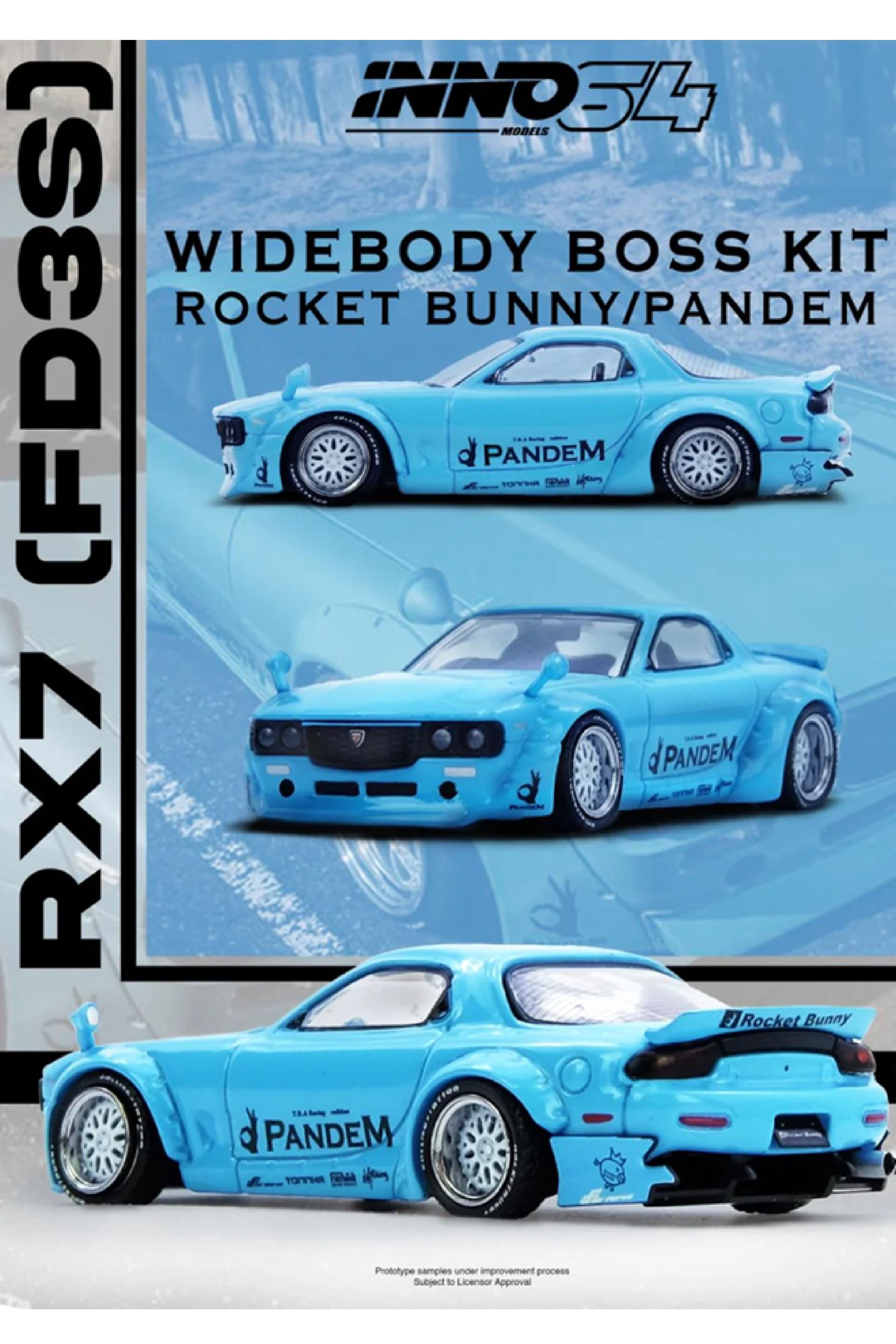 Preorder Inno64 Pandem Rocket Bunny RX7 (FD3S) Tiffany blue
