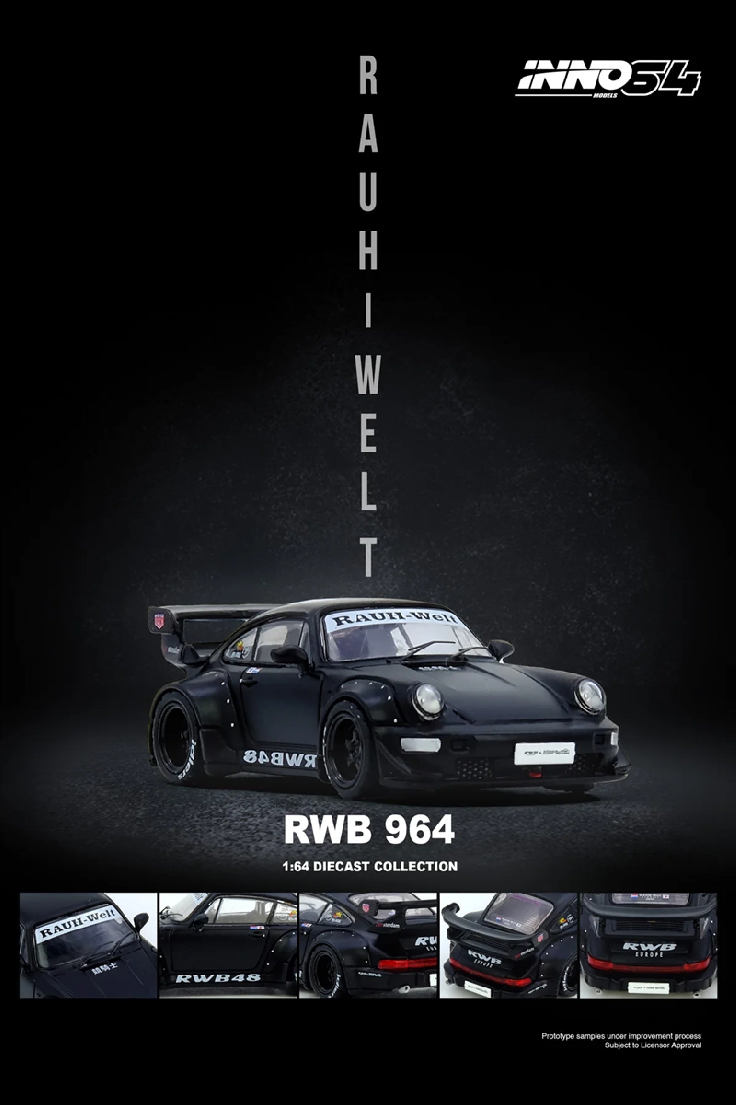 Preorder Inno64 RWB 964 czarny mat