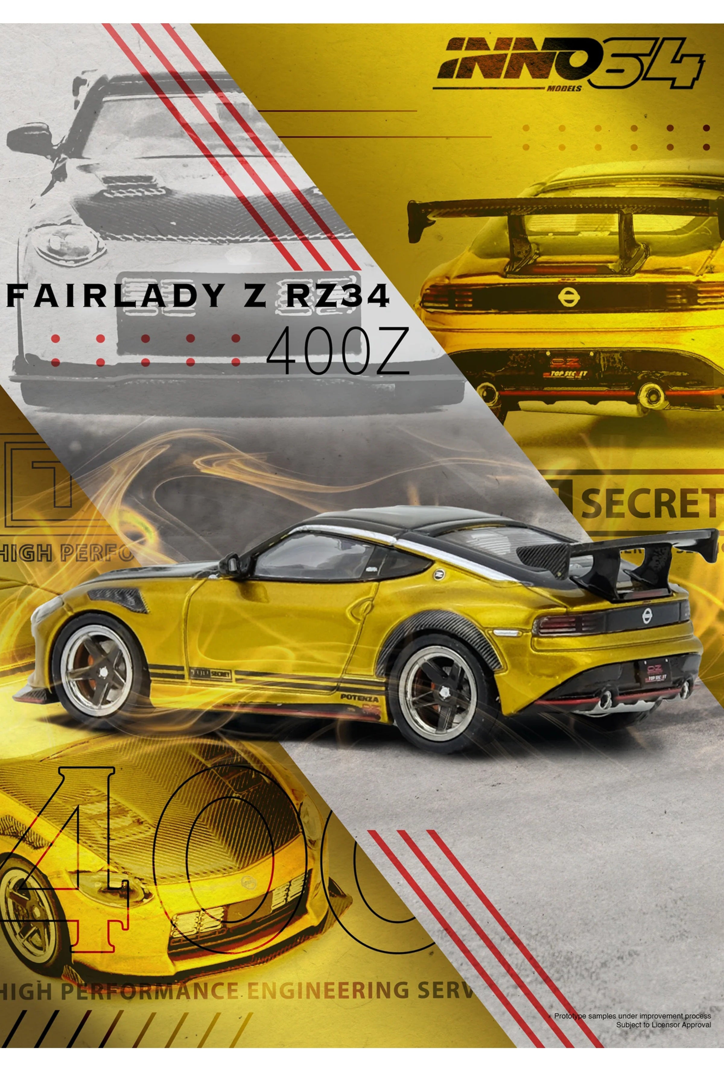 Preorder Inno64 Top Secret Fairlady Z (RZ34) złoty