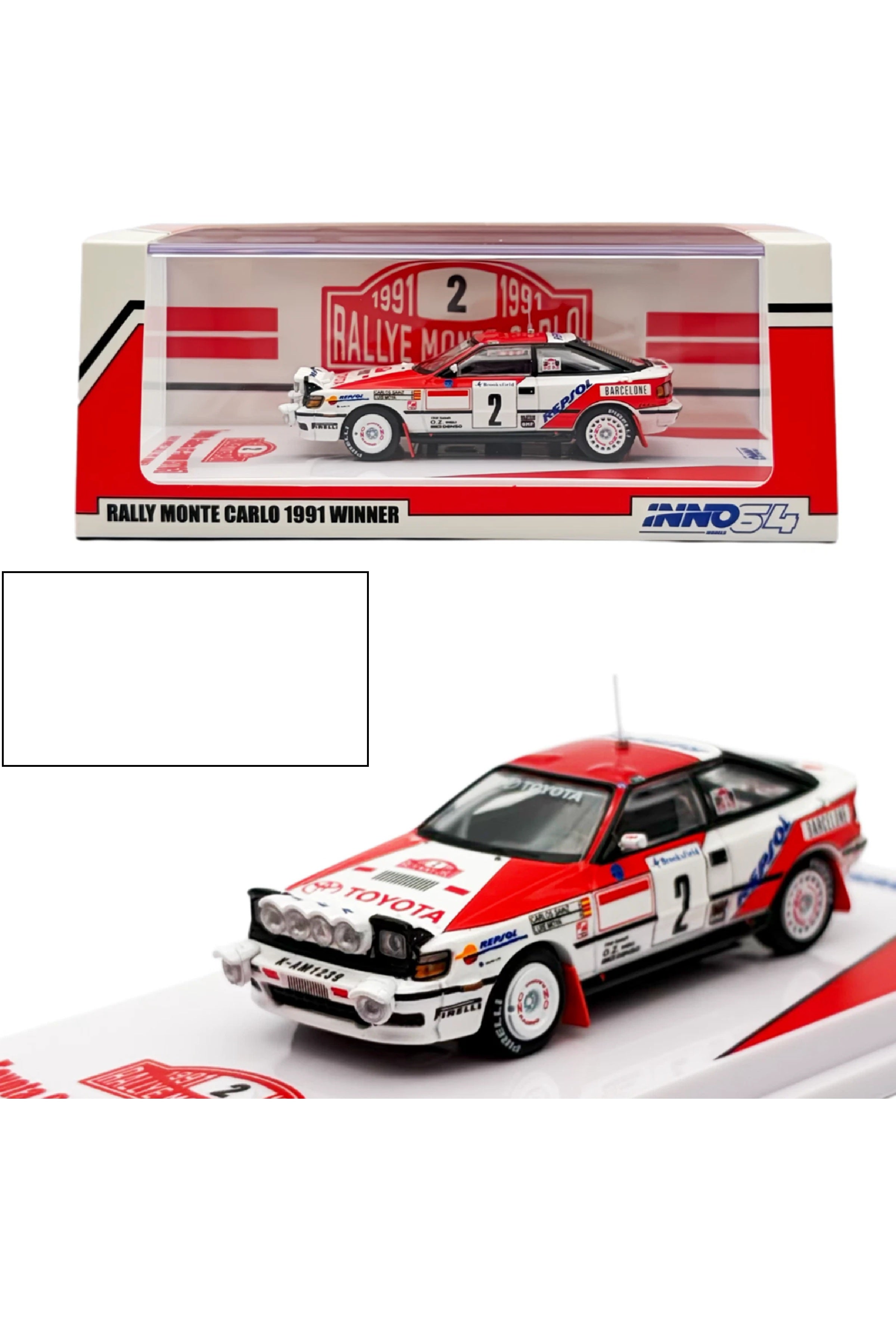 Preorder Inno64 Toyota Celica GT-Four (ST165) Winner Rally Monte Carlo 1991 C. Sainz / L. Moya