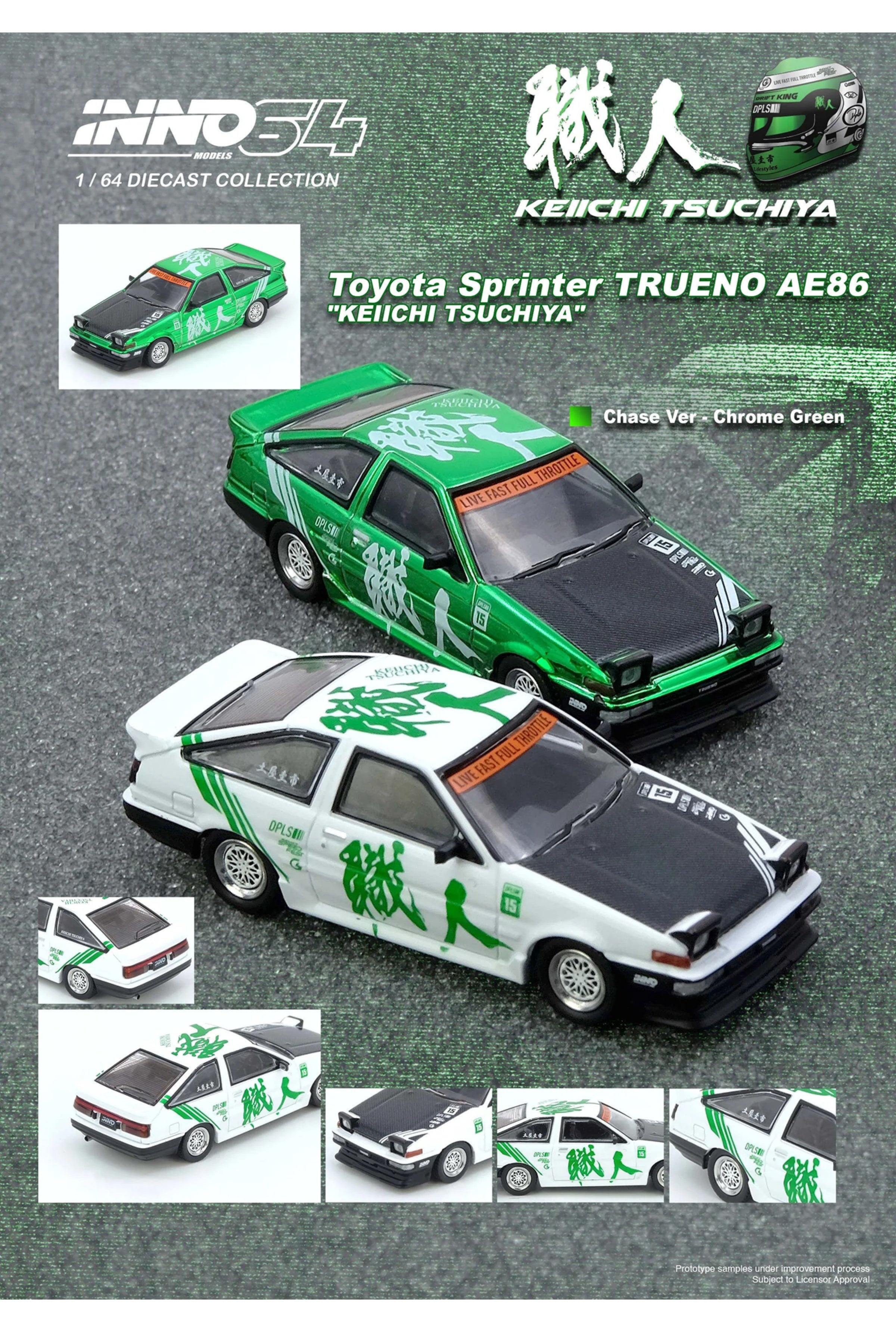 Preorder Inno64 Toyota Sprinter Trueno AE86 *Keiichi Tsuchiya* Limited Edition