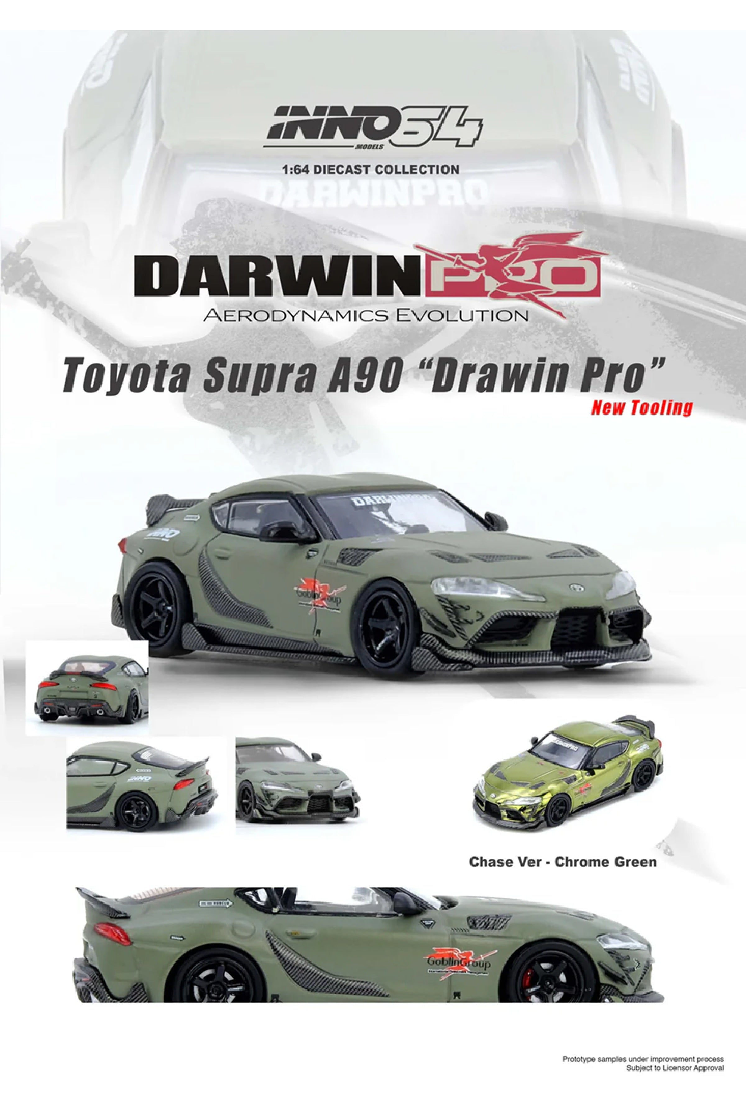 Preorder Inno64 Toyota Supra A90 DARWIN PRO zielony mat
