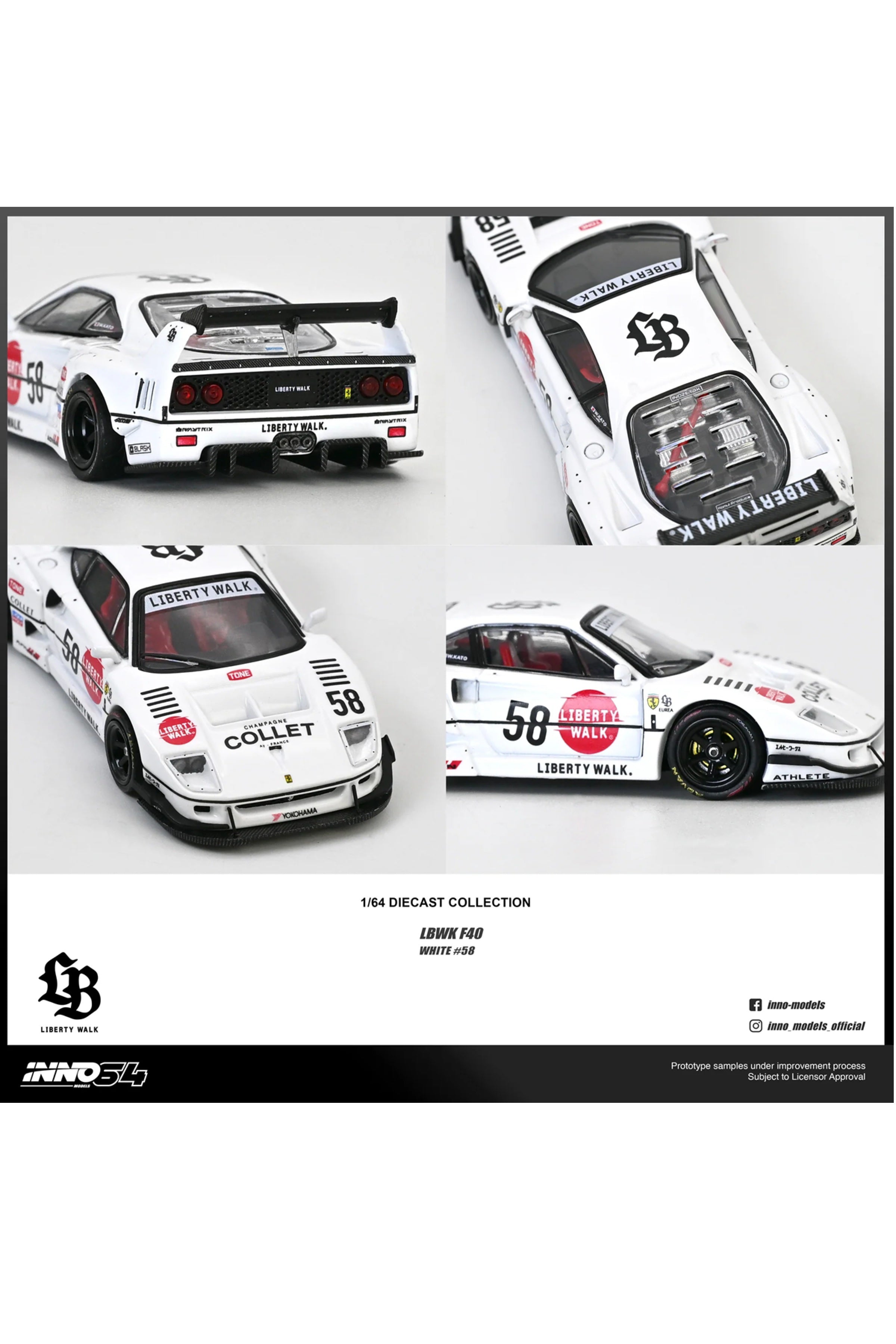 Preorder Inno64 LBWK F40 *Collet* #58 biały