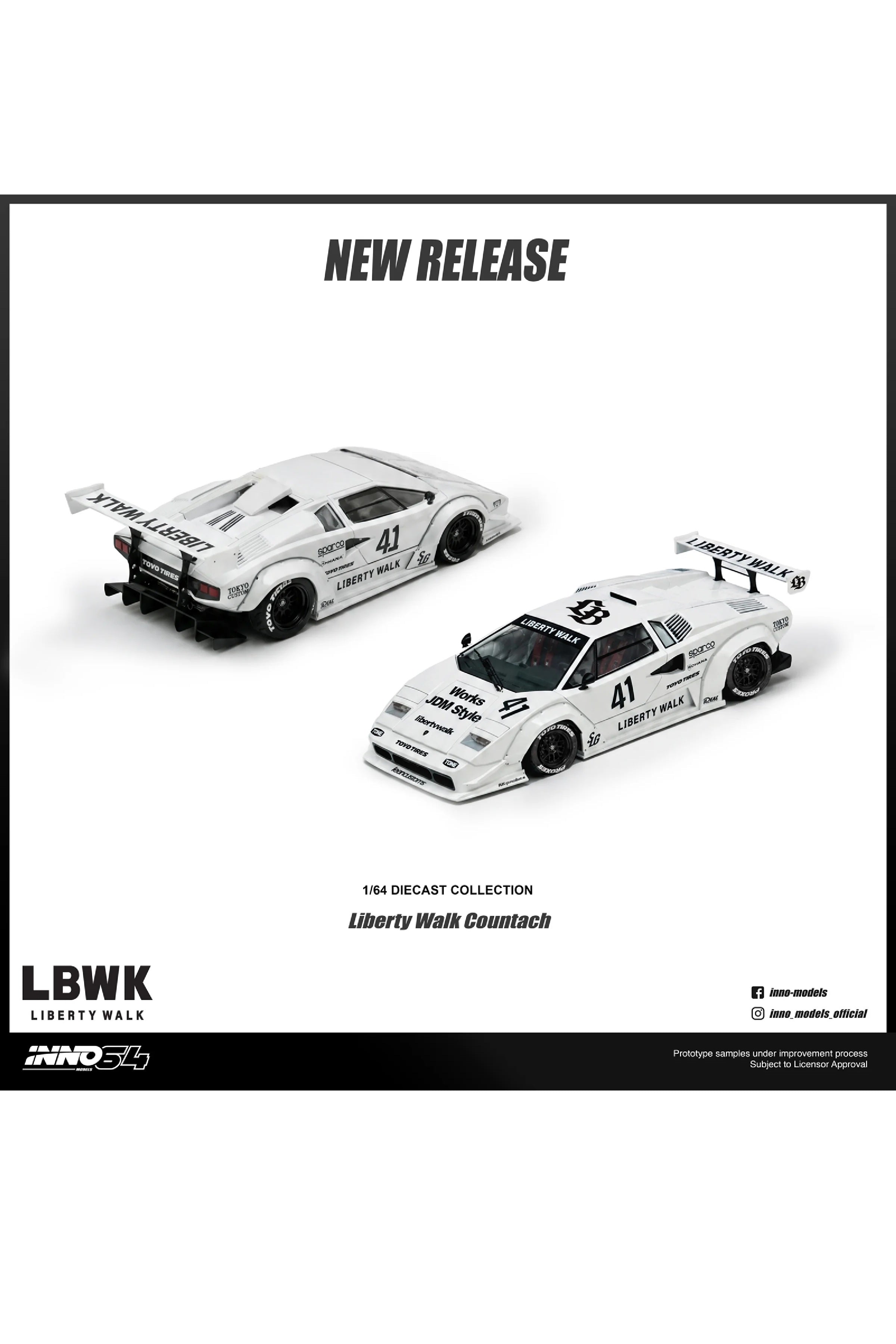 Preorder Inno64 Lamborghini Countach Liberty Walk