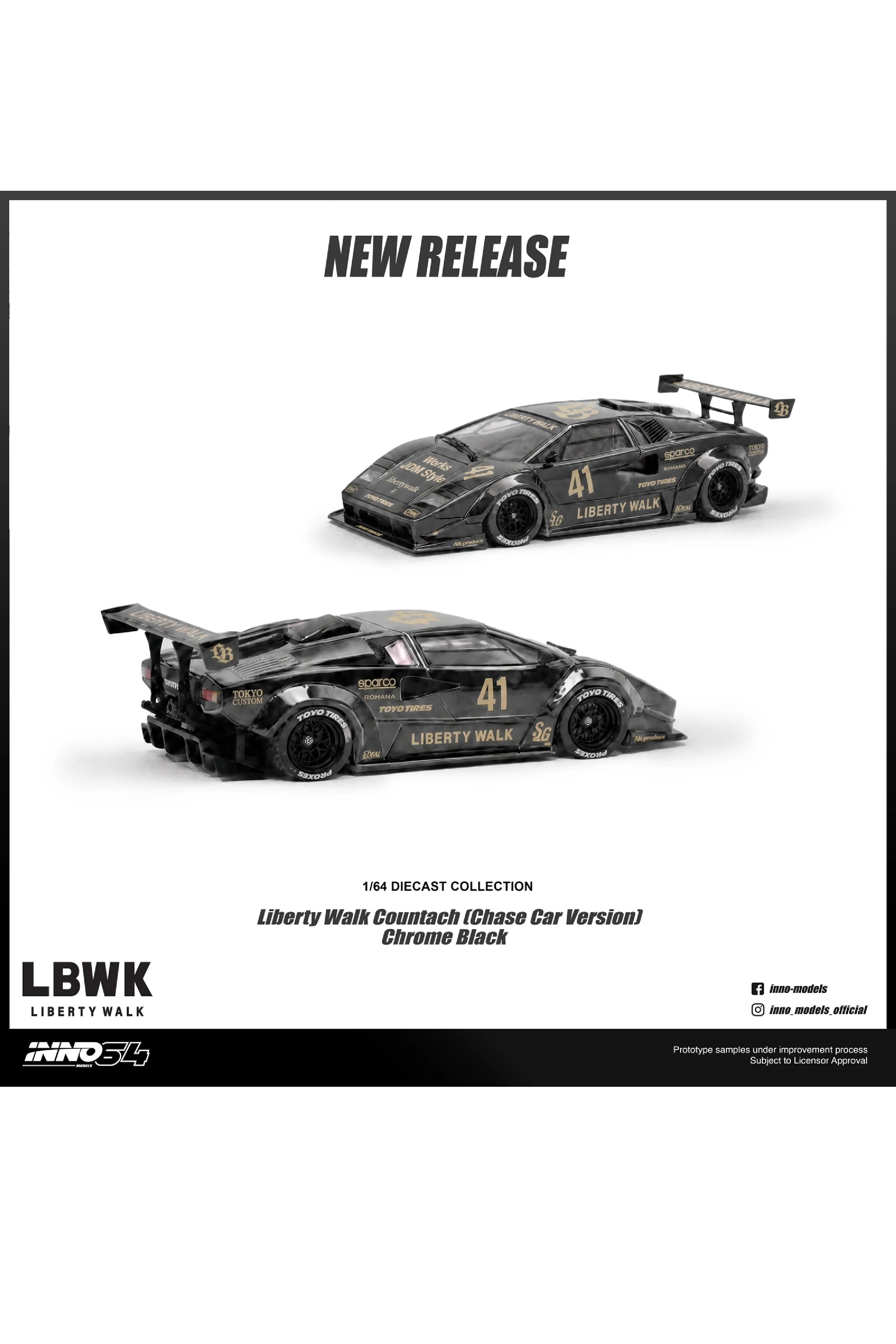 Preorder Inno64 Lamborghini Countach Liberty Walk