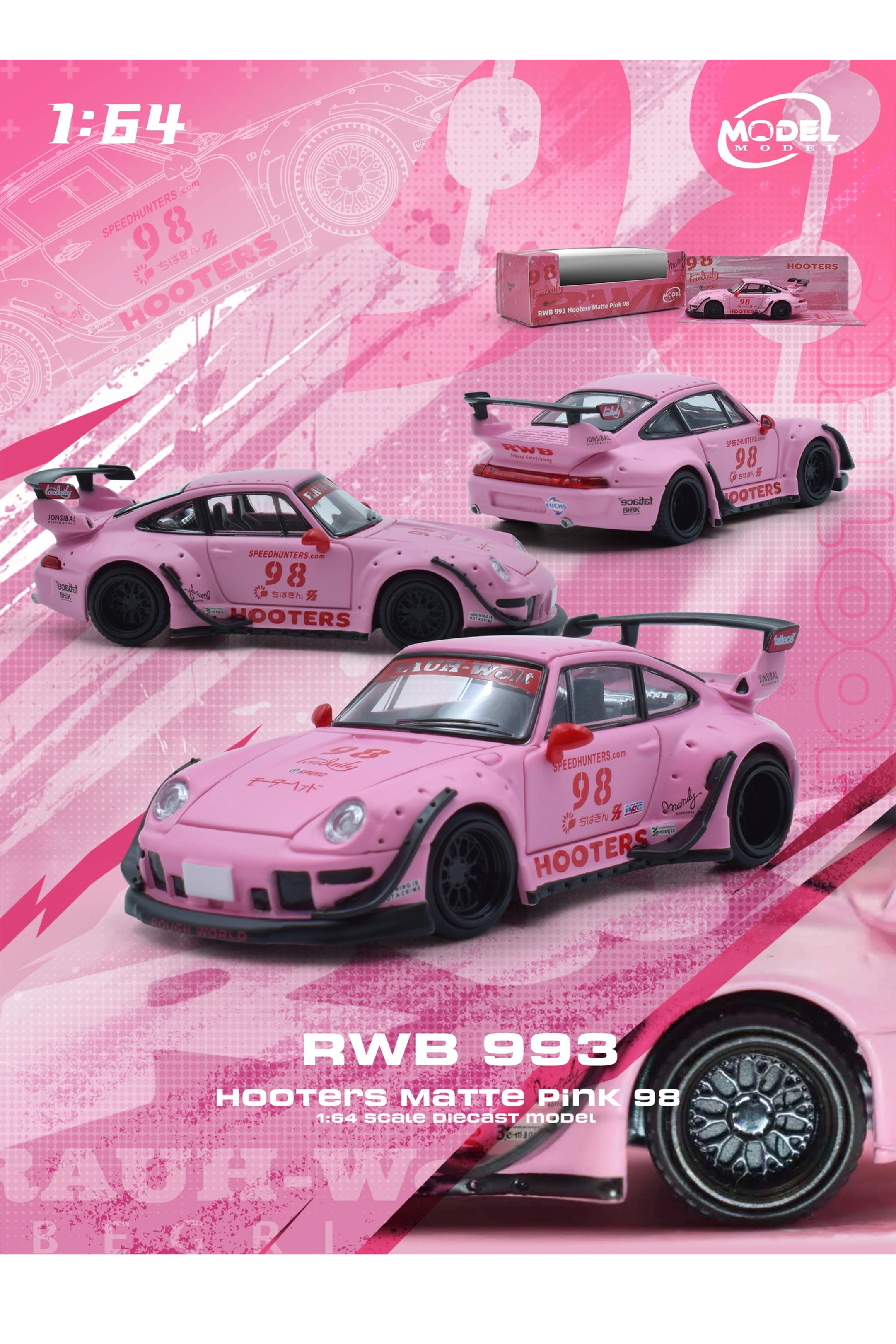 Preorder ModelModel RWB 993 *Hooters* różowy mat