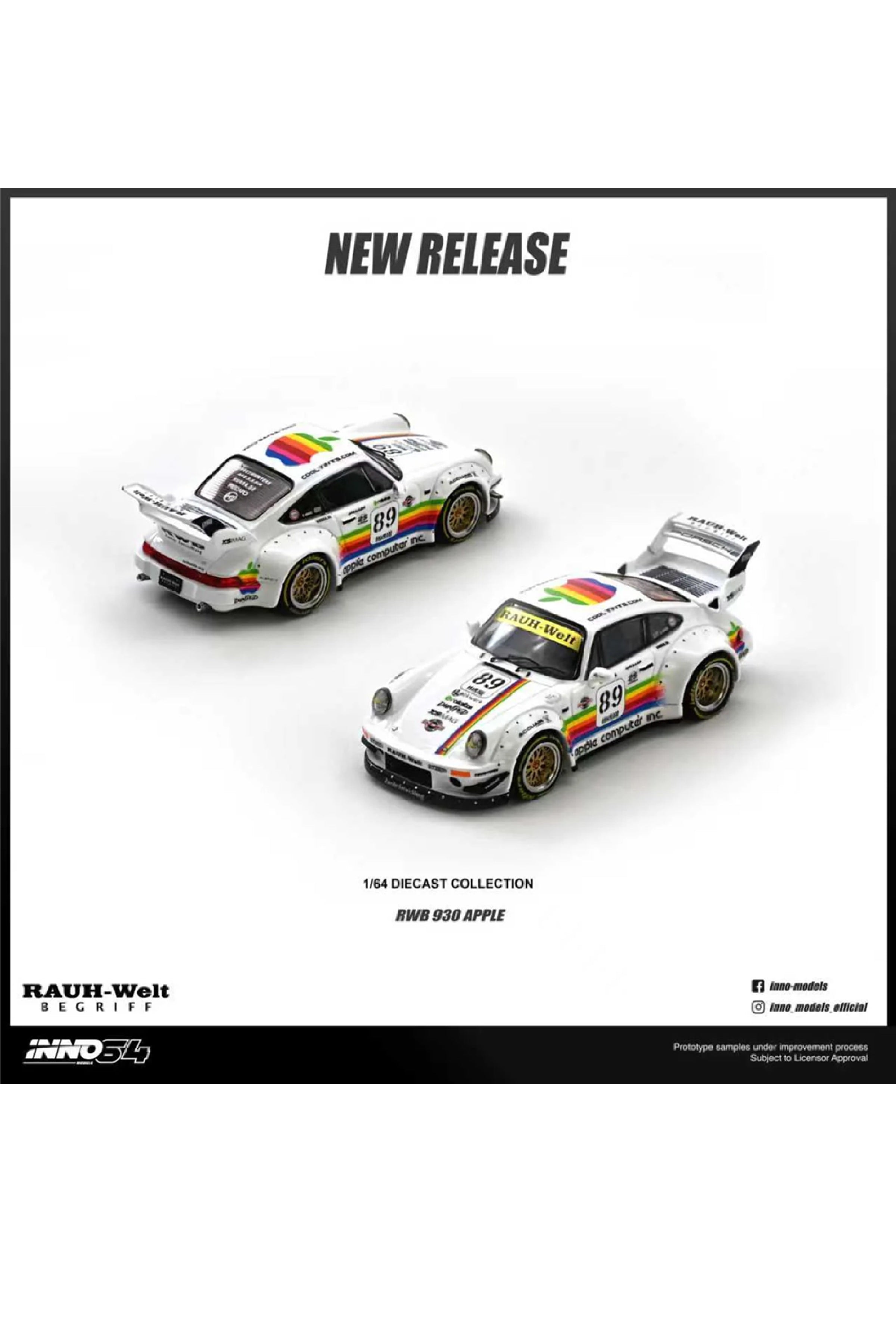 Preorder Inno64 RWB 930 #89 Apple Livery