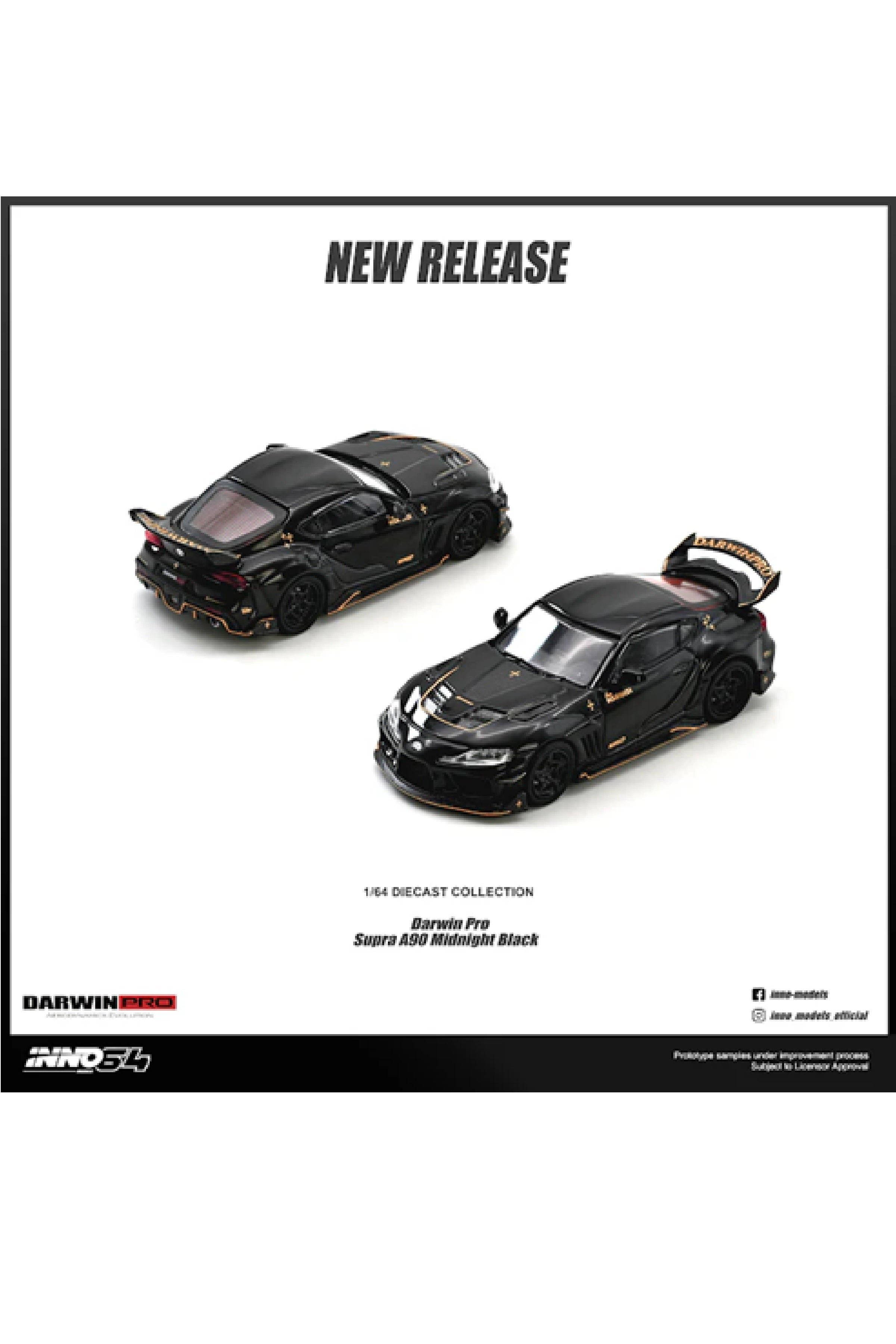 Preorder Inno64 Toyota Supra A90 *DarwinPRO* midnight black
